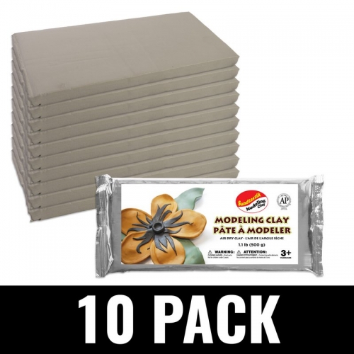 Sandtastik® Air Dry Modeling Clay Class Pack of 10 - 1.1 lb (500 g)